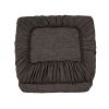 Almofada de cadeira reversível marrom escuro