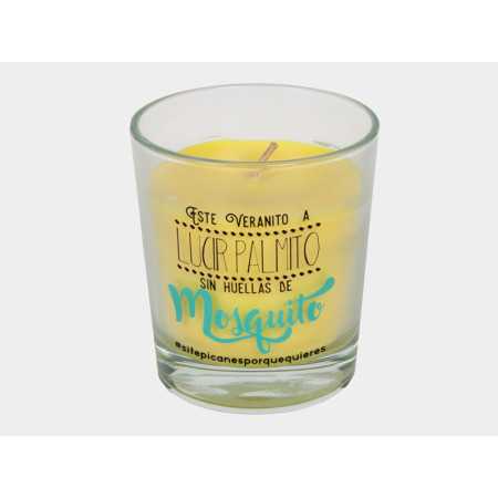Vela perfumada com citronela com frase