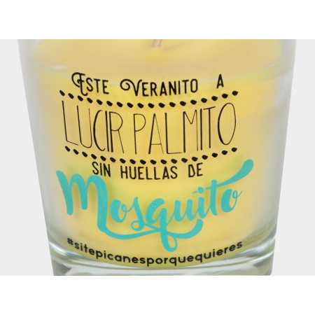 Vela perfumada com citronela com frase 2