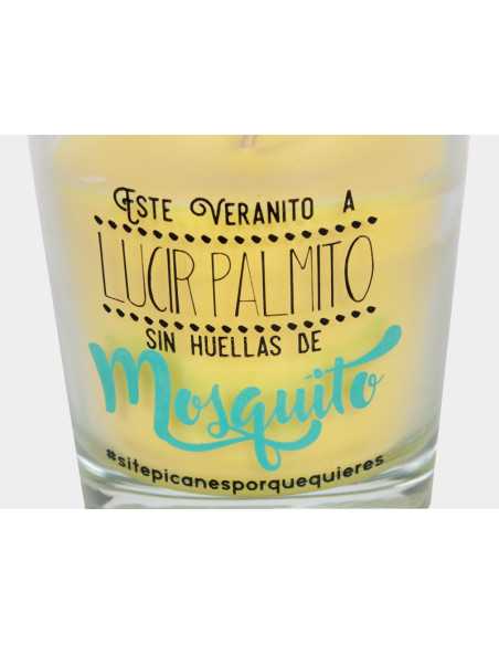 Vela aromática citronela con frase