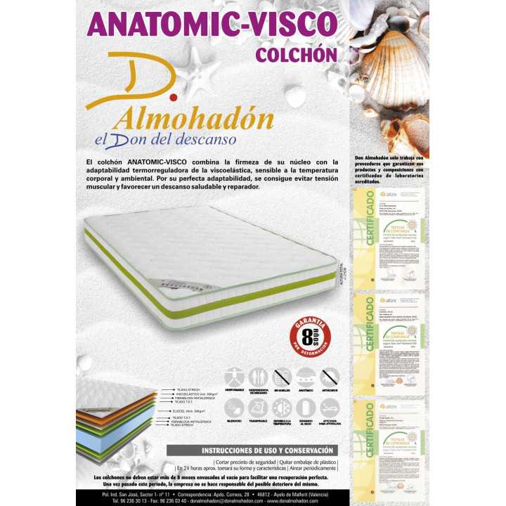 Colchón Viscoelástico Anatómico Don almohadón