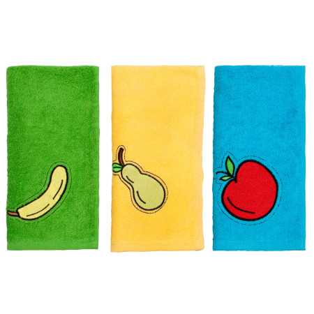 Pano de cozinha de frutas conjunto 3 peças