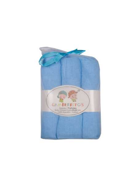 Conjunto de 3 gaze verde Patty