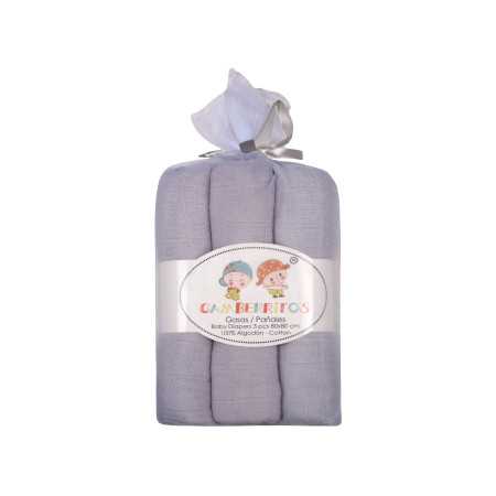 Conjunto de 3 gaze verde Patty