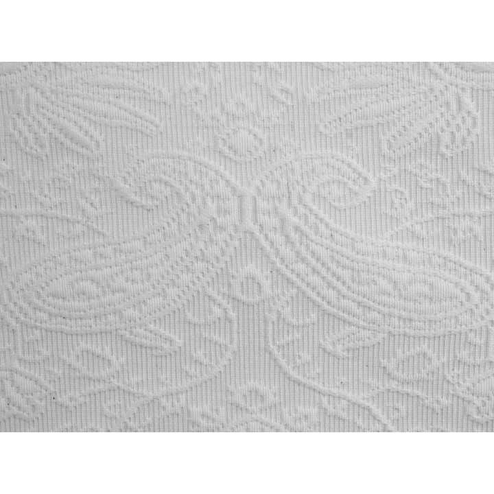 Funda cojín blanco con bordes ondulados