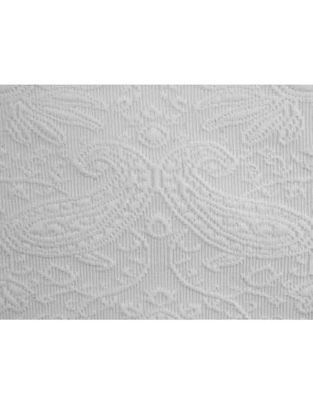 Funda cojín blanco con bordes ondulados