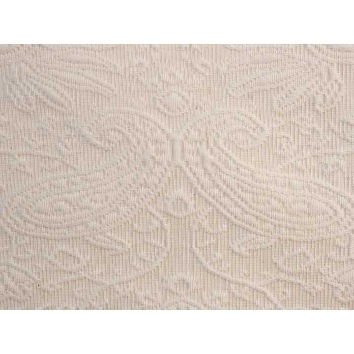 Funda cojín blanco con bordes ondulados