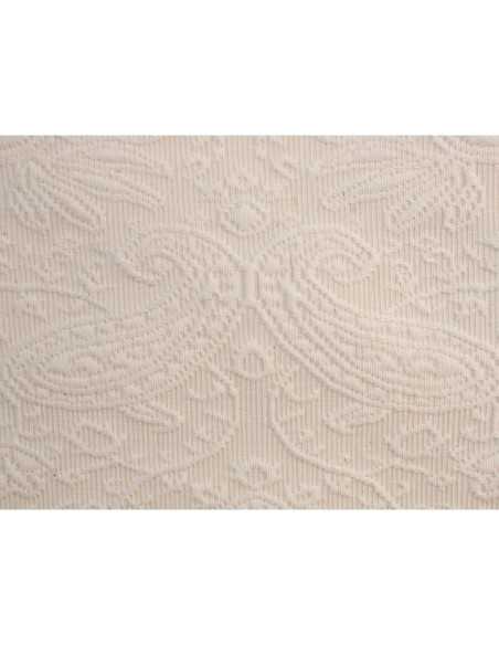 Funda cojín blanco con bordes ondulados