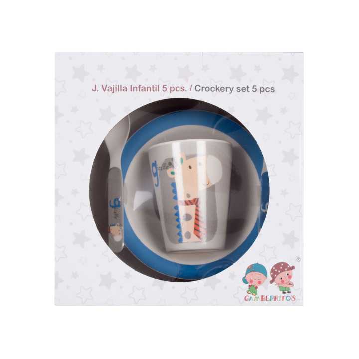 Juego de vajilla infantil 5 piezas Jirafa