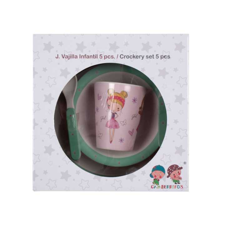 Juego de vajilla infantil 5 piezas Girl