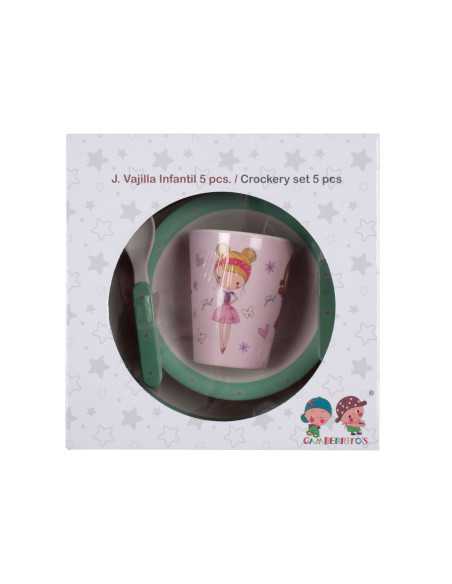 Juego de vajilla infantil 5 piezas Girl