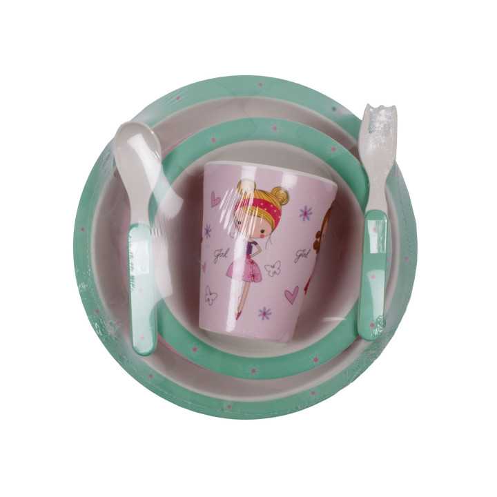 Juego de vajilla infantil 5 piezas Girl