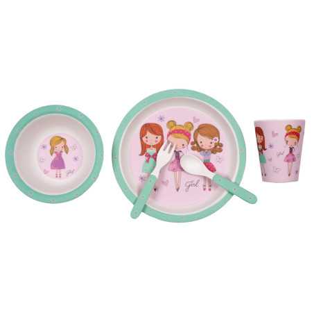 Juego de vajilla infantil 5 piezas Girl