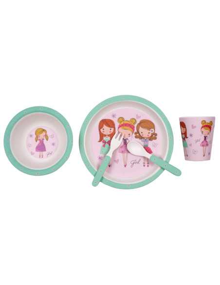 Juego de vajilla infantil 5 piezas Girl