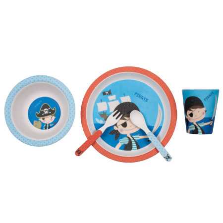 Juego de vajilla infantil 5 piezas Pirata