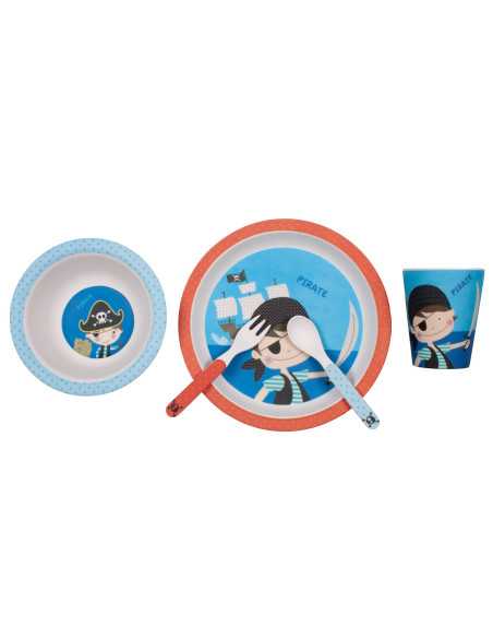 Juego de vajilla infantil 5 piezas Pirata