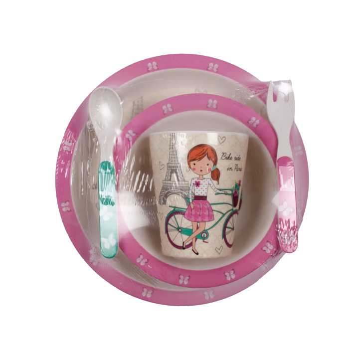 Juego de vajilla infantil 5 piezas París