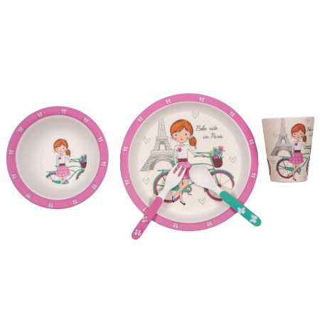 Juego de vajilla infantil 5 piezas París