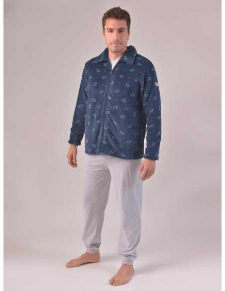 Roupão masculino Coralina Vemon | Robe de inverno masculino | Revitex