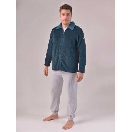 Roupão masculino Coralina Vincent| Robe de inverno masculino | Revitex