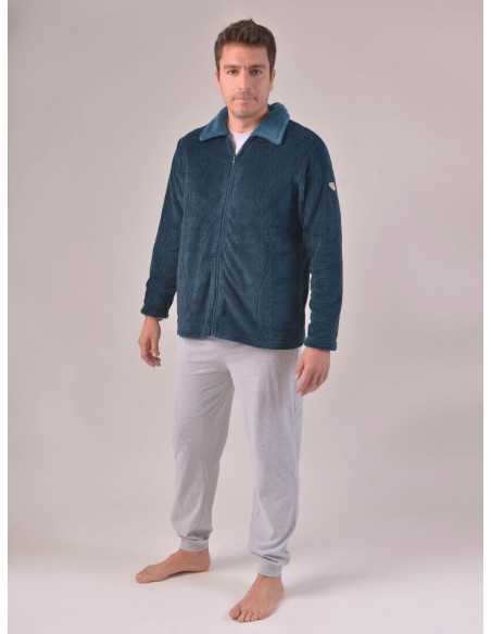 Roupão masculino Coralina Vincent| Robe de inverno masculino | Revitex