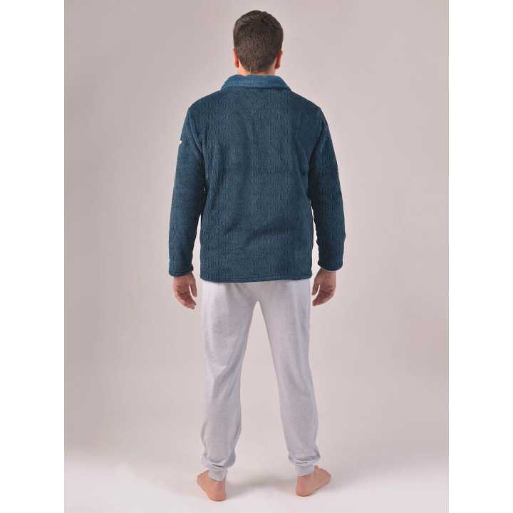 Roupão masculino Coralina Vincent| Robe de inverno masculino | Revitex