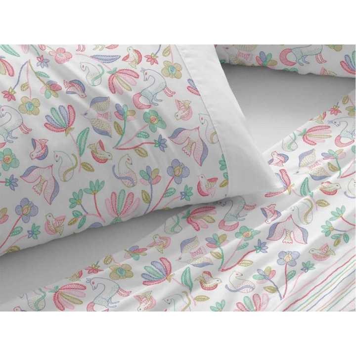 Sábanas Burrito Blanco Vitalia | Sábanas diseño exclusivo| Revitex