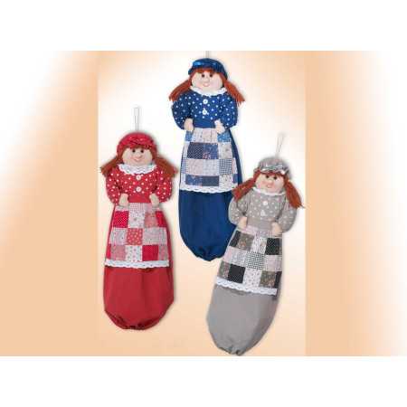 Porta-sacos de cozinha | Boneca para guardar sacos| Revitex