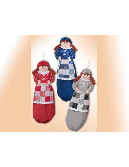 Porta-sacos de cozinha | Boneca para guardar sacos| Revitex