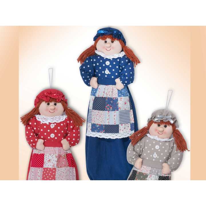 Porta-sacos de cozinha | Boneca para guardar sacos| Revitex