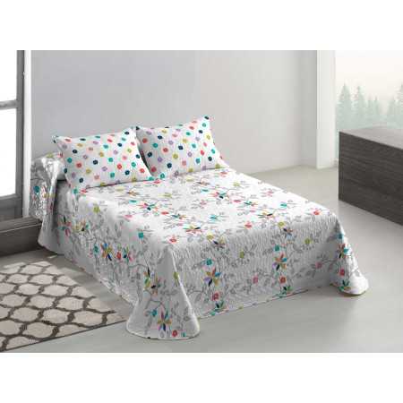 Colcha Bouti Reversible Lola| Colcha de Verano estampada| Revitex