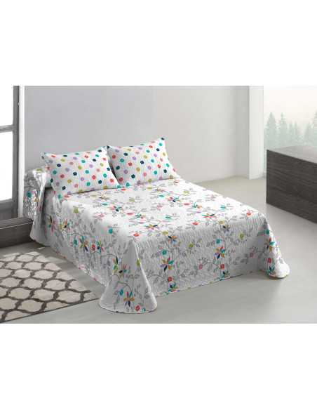 Colcha Bouti Reversible Lola| Colcha de Verano estampada| Revitex