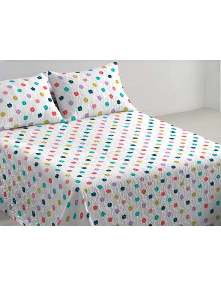 Colcha Bouti Reversible Lola| Colcha de Verano estampada| Revitex