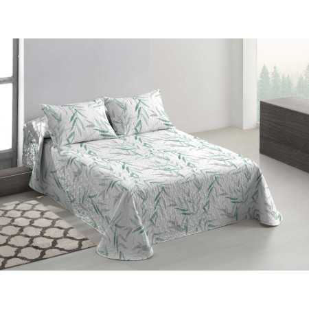 Colcha Bouti reversível Bambú | Colcha Estampada Verão | Revitex