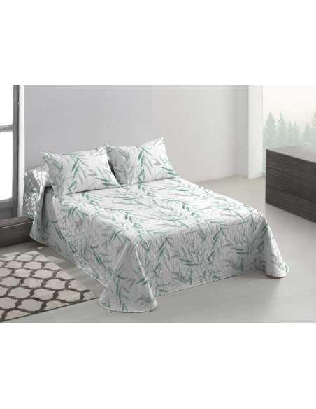 Colcha Bouti reversível Bambú | Colcha Estampada Verão | Revitex