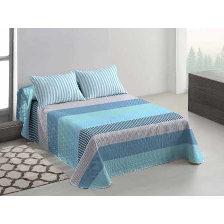 Colcha Bouti Reversible Océano| Colcha de Verano estampada| Revitex