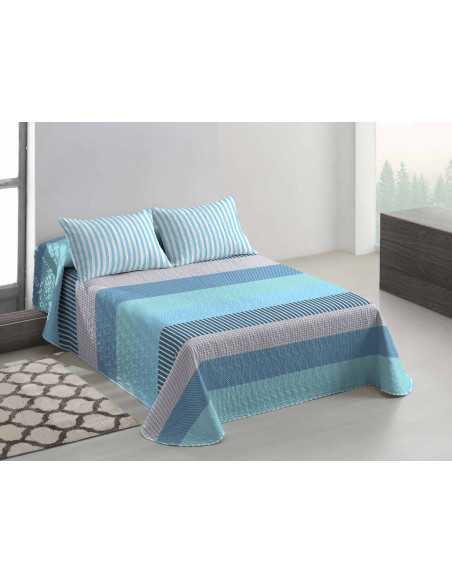 Colcha Bouti Reversible Océano| Colcha de Verano estampada| Revitex