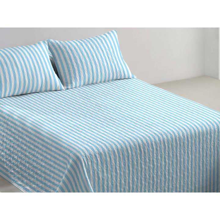 Colcha Bouti Reversible Océano| Colcha de Verano estampada| Revitex