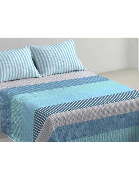 Colcha Bouti Reversible Océano| Colcha de Verano estampada| Revitex