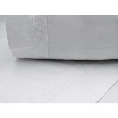 Conjunto de Lençóis Bordados 100% Algodão Percale Bennet | Folhas de hospitalidade 2