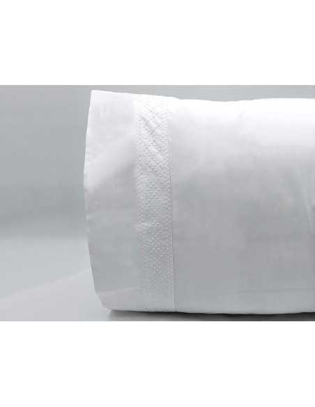 Conjunto de Lençóis Bordados 100% Algodão Percale Bennet | Folhas de hospitalidade