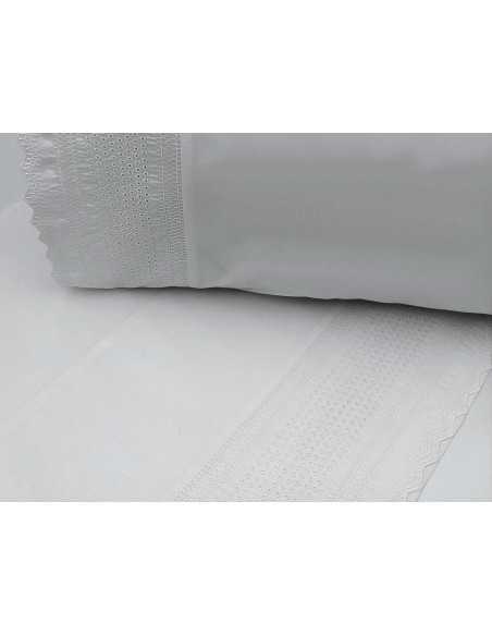 Juego de Sábanas bordadas 100% algodón Percal Many| Sábanas Hostelería