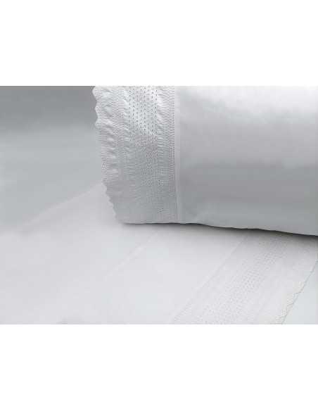 Conjunto de lençóis bordados 100% algodão Many| Folhas de hospitalidade