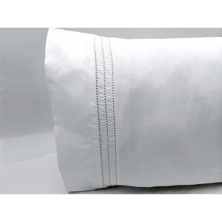 Conjunto de Lençóis Bordados 100% Algodão Percale Gorges| Folhas de hospitalidade