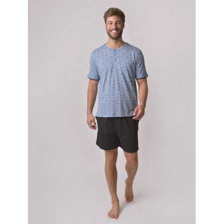 Pijama Privata Puka| Pijama hombre manga corta| Revitex online