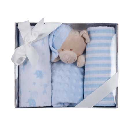 Set infantil regalo doudou y gasas | Regalo recién nacido | Revitex