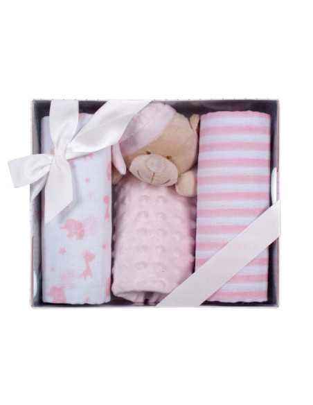 Conjunto de doudou e gaze para crianças | Presente recém-nascido | Revitex