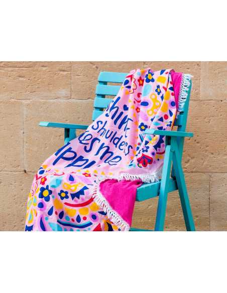 Pareo Toalha de Praia Redonda Sunny| Toalha de secagem rápida