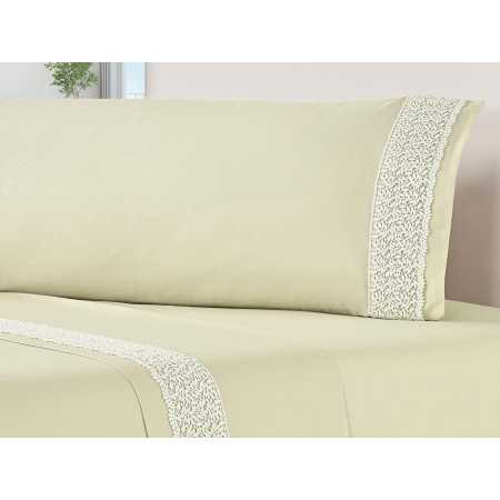 Conjunto de lençóis 100% algodão 4 fios Percal Ariel| Folhas de hospitalidade