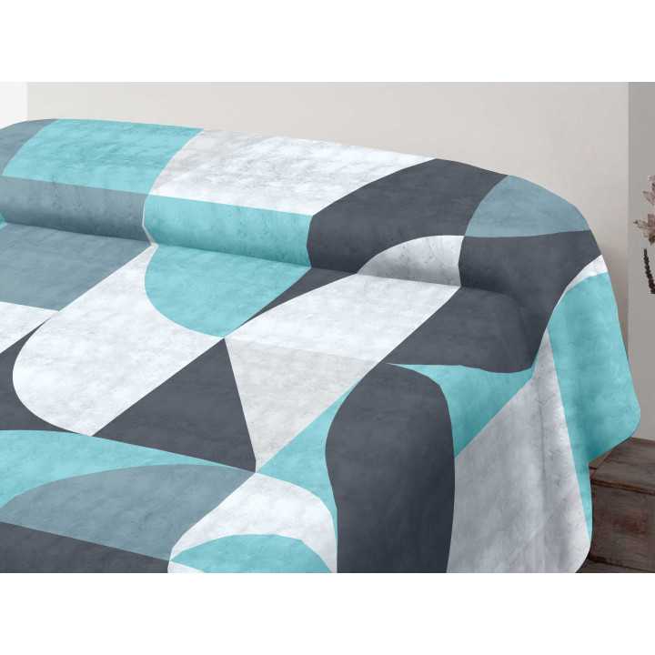 Manta Terciopelo Mady Verde| Manta estampada cama | Revitex online